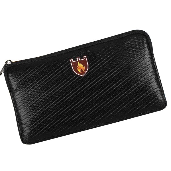 Unbranded New Document Pouch Black Fireproof Waterproof Safe Cash Money