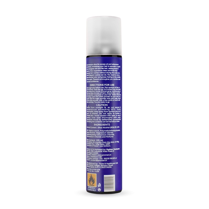 Promen Dry Shampoo, White, 195ml