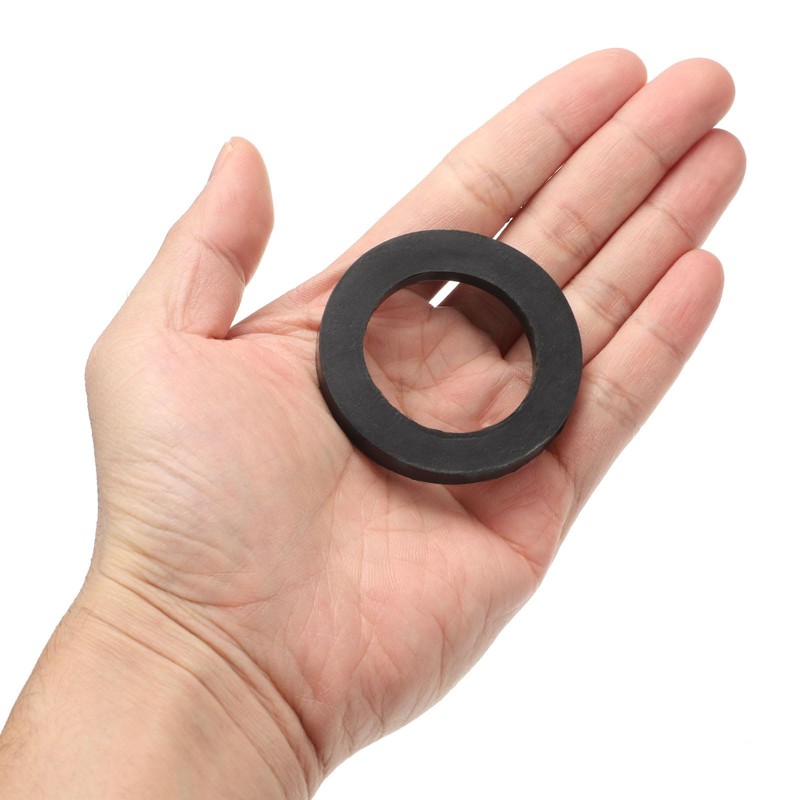 sourcing map 12 Pcs Solid Nitrile Rubber Flat Washer DN40