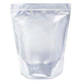 PouchWorth 50 Pieces 14x17 Inch Smell Proof Mylar Bags for Food Storage Resealable with Clear Window Stand Up Ziplock Bags