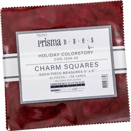 Lunn Studios Artisan Batiks Prisma Dyes Holiday 42 5-inch Squares Pack Robert Kaufman CHS-1234-42, Assorted