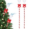 2 Pcs 40 inch Plastic Christmas Tree Watering Funnel Red
