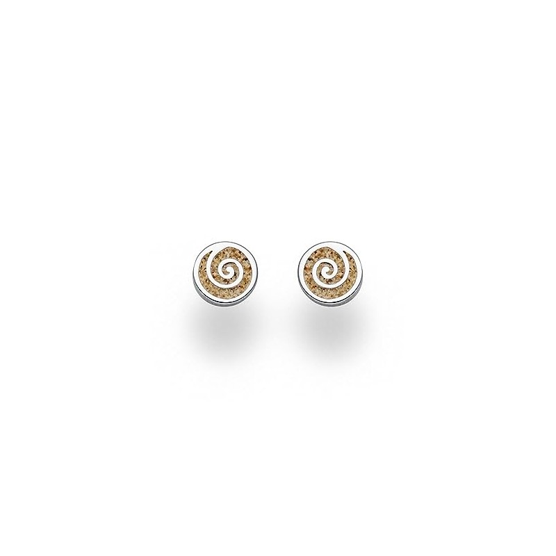DUR Schmuck: O5214 Sand Spiral 2.0 Stud Earrings with Beach