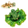 Lotus Leaf Frog Jewelry Box Hand Painted Innovative Metal Jewelry