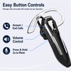 Sellwell Sliver Bluetooth Earpiece with Mic, Mono Wireless Headset, 30H