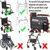 Wheelchair Organizer Storage Bag, Double-Sided Armrest Pouch with Cup Hold