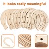24pcs Unfinished Wooden Horseshoe for Crafts: 6X7 Inch Blank Graffiti
