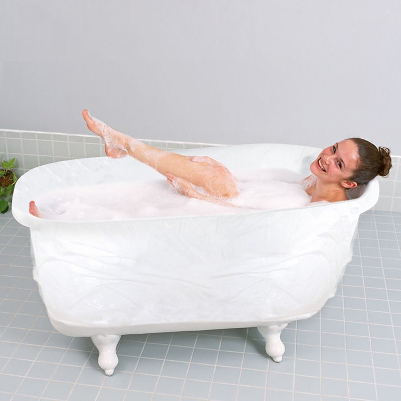 TFY 5 Pack Large Bathtub Disposable Covers for Saloon, Hotel,