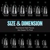 TOMICCA Almond Short Nail Tips for Gel Nails, Gel Full
