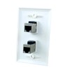 BOPLAT 2 Port Ethernet CAT7 Wall Plate Female to Female