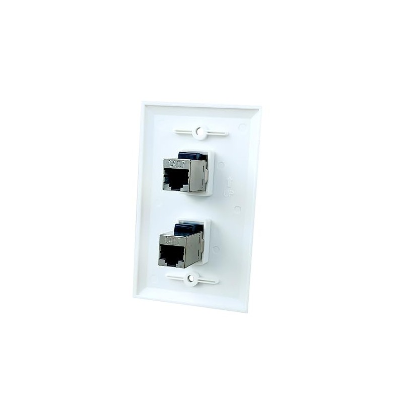 BOPLAT 2 Port Ethernet CAT7 Wall Plate Female to Female