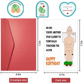 AIQIUQIU Funny Birthday Cards for Men, Joke Birthday Greeting Card Perfect For Men 30th 40th 50th 60th Birthday Gifts, Humour Banter Bday Greeting Cards- Blank Inside