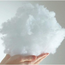 Bedding Home Hollow Fibre Stuff Teddy Bear Stuffing for Crafts 300g, Luxury White Fluff Washable Toy Stuffing for Knitted Toys, Polyester Pillow Stuffing Cushion Inserts (300 Gram)