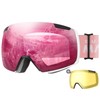 OutdoorMaster Heron Ski Goggles with 2 Lens, Frameless, Magnetic Interchangeable