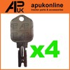 APUK 4x Key Replacement for Hyster Caterpillar Yale Clark Skytrak