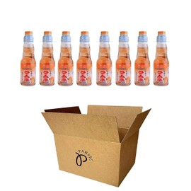 RAMUNE Japanese Soft Drink multi-pack, 8 Bottles, 6.76 Fluid Ounce (Orange)