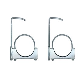 2 Pcs 4" Universal Exhaust Clamp with Hanger, Exhaust Hangers Fit 4" Exhaust Pipe