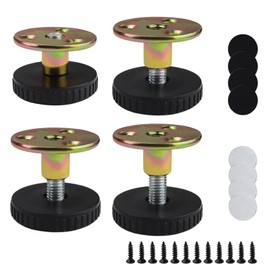 LNSYSNS Adjustable Furniture Feet, 4 Pieces 27-40 mm Adjustable Feet, Furniture Feet Adjustable, No Drilling, with Non-Slip Pad, for Most Furniture