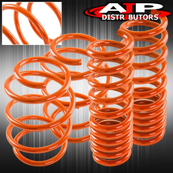 AJP Distributors Front+Rear Performance Lowering Spring Set Orange For 2016-2021