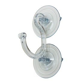 Commercial Christmas Hardware 5750-86-5034 Double Suction Wreath Hook, 3 in, Clear