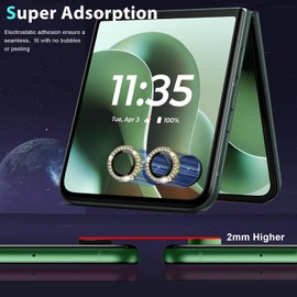 Zeking (2 Set) for Motorola Razr 60 Ultra/Motorola Razr Ultra 2025 Camera Lens Protector, Glitter Bling Sparkly Metal Individual Ring [Installation Tray Alignment Kit](Bling-Gold)