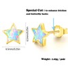 Gold Star Earrings for Girls, Hypoallergenic S925 Sterling Sliver Stud