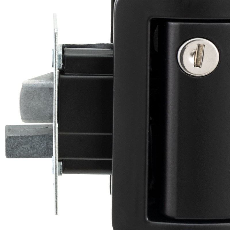 RecPro Black RV Camper Trailer Motorhome Paddle Entry Door Lock