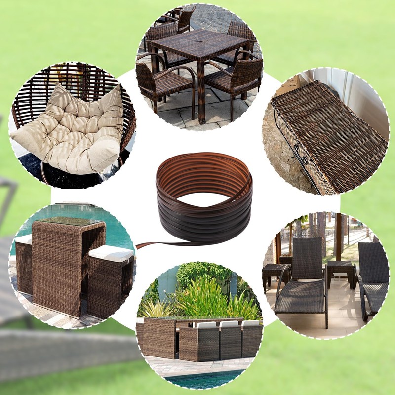 Biugaaufai 3 Pcs 120ft Wicker Repair Kit Gradient Coffee Brown