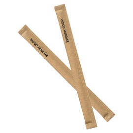 Kyushu Paper Craft Complete Wood Muddler WM-005N 200 Pieces Wooden Individual Packaging Paper Packaging Disposable Eco Cafe Outdoor Hospitality