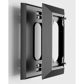 Hidden River Lab Ring 2nd gen video Doorbell adapter plate NUTONE and M&S intercom. Hidden screws - Black