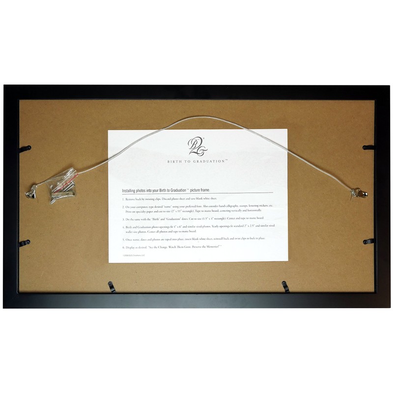 Birth to Graduation 25" x 14" (B-18) Picture Frame, School