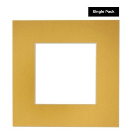 5.5x8.5 Mat for 8.5x11 Frame - Precut Mat Board Acid-Free Metallic Gold 5.5x8.5 Photo Matte For a 8.5x11 Picture Frame, Matboard for Family Photos, Show Kits, Art, Picture Framing, Pack of 1 Mat