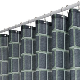 Deconovo Shower Curtain, Bath Curtain, Waterproof, Lightweight, Quick Drying, Blindfold, Image, Easy Installation, Links Included, Unit Bath Width 59.1 x Length 70.9 inches (150 cm) x Length 70.9