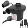 Electric Pump for Inflatables with 3 Nozzles, AC 110-240V/DC 12V