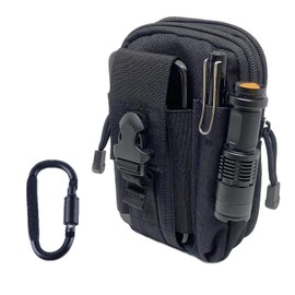 ChasCoCo Multi-functional Pouch, Belt Pouch, Large Capacity, Hip Bag, Fanny Pouch, Small Items, Includes Carabiner, Outdoor Bag, Portable, Large Capacity, For Work, Smartphone, Fishing, Travel,