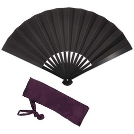 Ogata TS-B Takenomon Iron Fan, 8 Inches, Black
