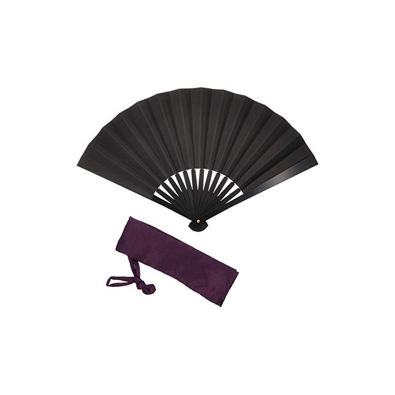Ogata TS-B Takenomon Iron Fan, 8 Inches, Black
