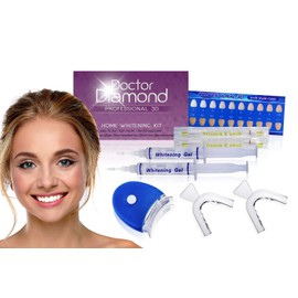 Dr. Diamond Complete 3D At-Home Teeth Whitening Kit Rated #1 In the USA- Deluxe Edition