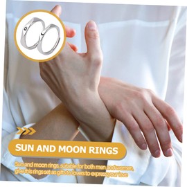 Beavorty 3 Pairs Couples Engagement Rings Matching Promise Rings for Him and Her Unique Jewelry Couples Lightweight and Comfortable Wear for Special Occasions