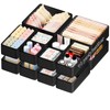 Leatherspaces Functional Drawer Organizer clothes， Faux Leather Dresser Organizer for