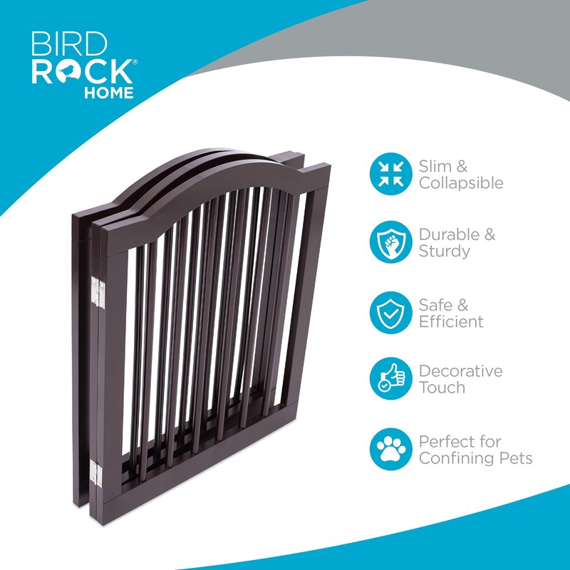 INTERNET'S BEST Arched Top Dog Gate | 3 Panel, 24"