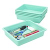 Storex Letter Size Flat Storage Tray – Organizer Bin with