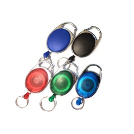 Waizmann.IDeaS® 1 x ID Yo-Yo Zipper ID Card Holder Loop Clip Carabiner Hook Ring Keyring