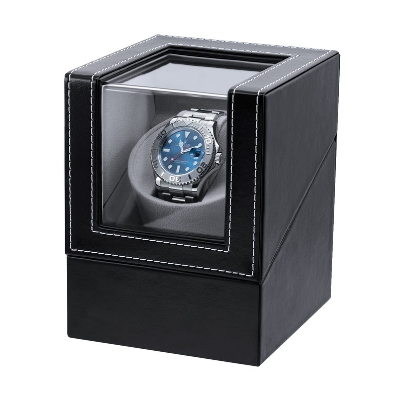 Mcbazel Automatic Watch Winder Box PU Quad Single Automatic Watch