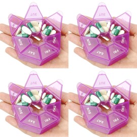 7 Day Pill Organizer Pill Organizer 7 Day Pill Case Travel Pill Organizer Purple Travel Pill Box Pill Container Pill Dispenser Daily Holder Pillulier Travel Pill Case Weekly Pill Organizer