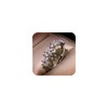 HaoMo 18K Gold Plated Rings Shiny Full Diamond AAA Cubic