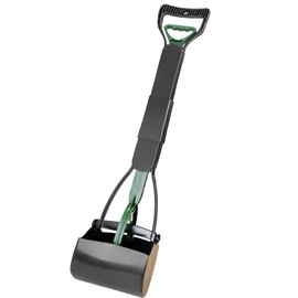 ienjoyed Dog Pooper Scooper for Large Medium & Small Dogs Heavy Duty,Long Handled Dog Poop Scooper for Grass,Durable Dog Poop Pick Up Tool (Dark Green)