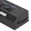 USB Hub 3.0 7‑Port High Speed Splitter Individual Switches Power