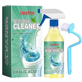 Oxalsäure Reiniger,Toilettenreiniger Extrem Stark,Kalkentferner 100ml,Spülkasten Tabs,WC Reiniger Schaum,Frischer Duft,für Hartnäckigen Kalk und Urinkalk,mit Klobürste