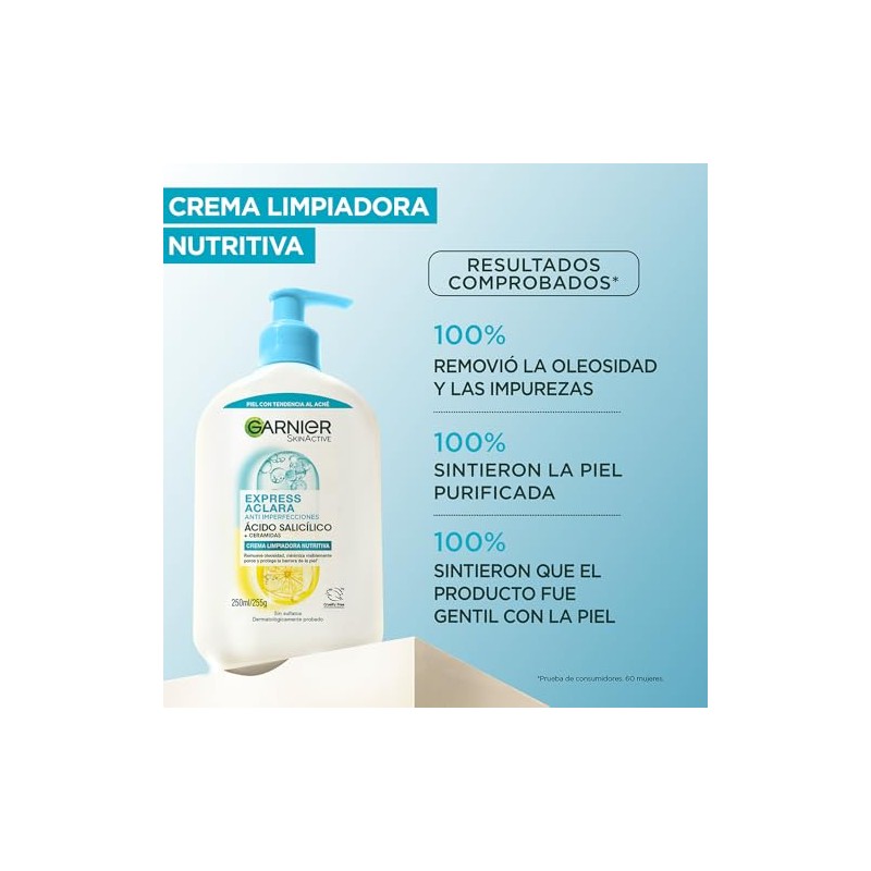 Kit Garnier Express Aclara Anti Imperfecciones Gel Limpiador Facial 250ml